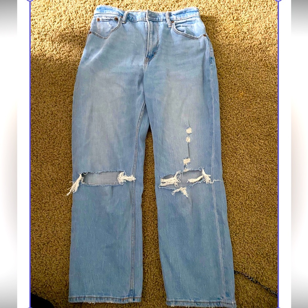 Abercrombie And Fitch Ankle Straight Jeans curve love